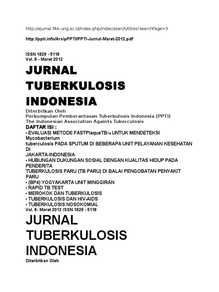 JURNAL TUBERKULOSIS PARU PDF DOWNLOAD